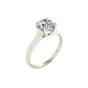 Bague de fiançailles 1.00 carat or blanc diamant naturel rond Carina